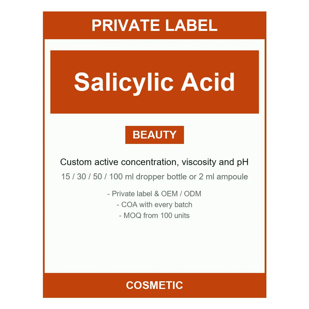 Salicylic Acid Serum — label design detail