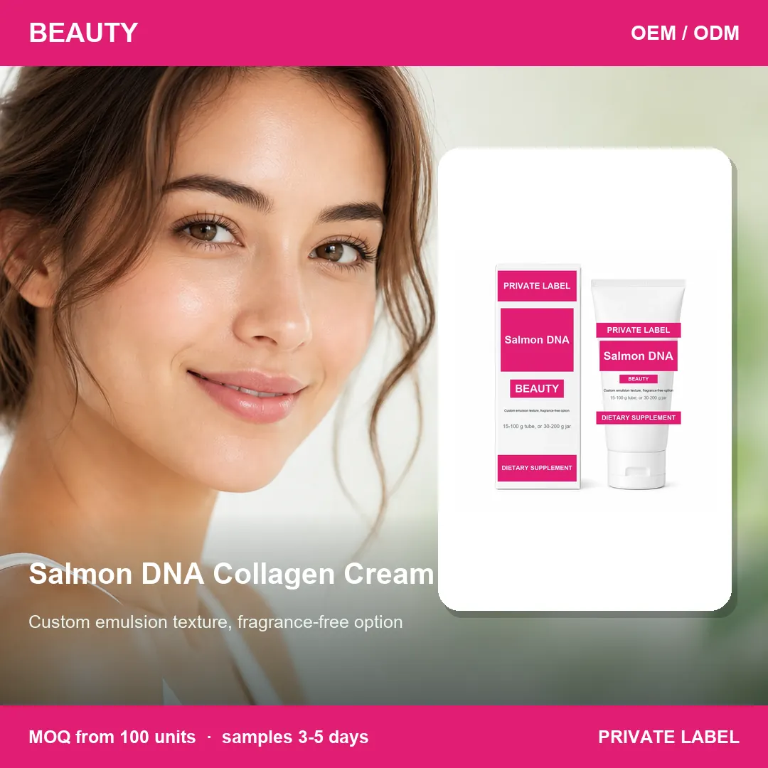 Salmon DNA Collagen Cream — private-label supplement, lifestyle scene