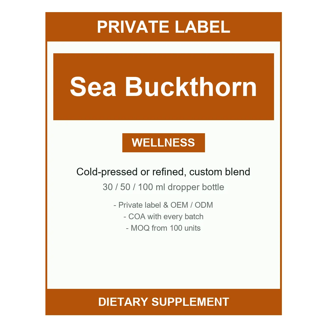 Sea Buckthorn Oil — label design detail