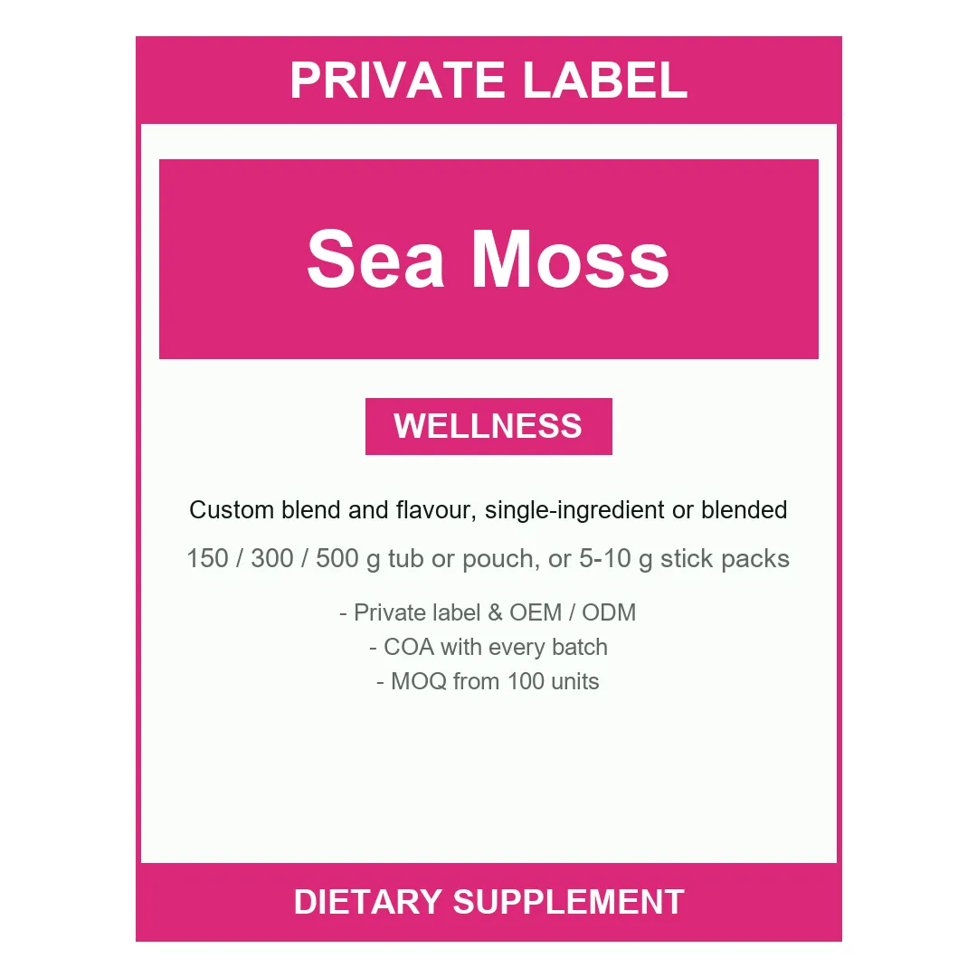Sea Moss Powder — label design detail