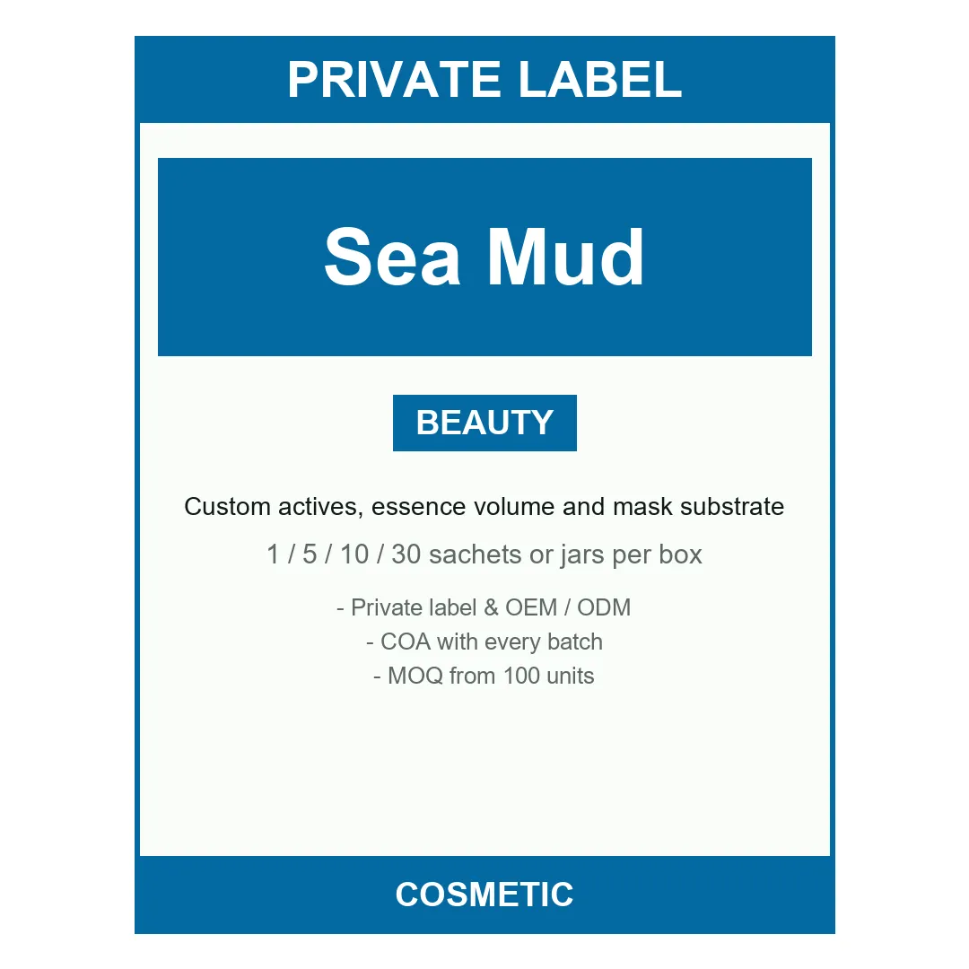 Sea Mud Clay Mask — label design detail