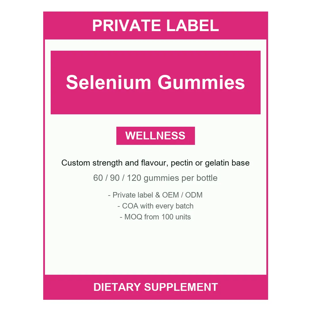 Selenium Gummies — label design detail