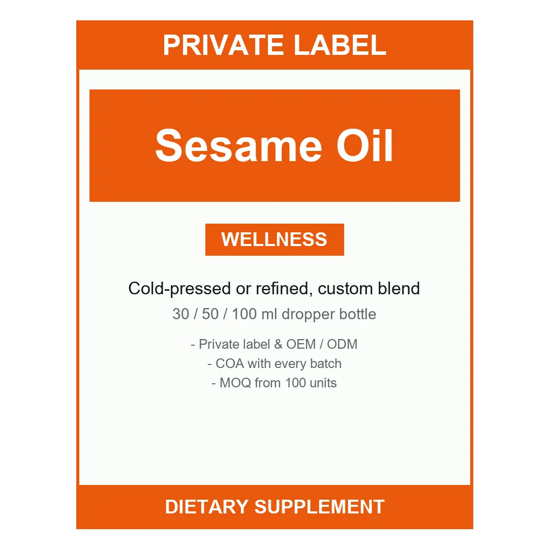Sesame Oil — label design detail