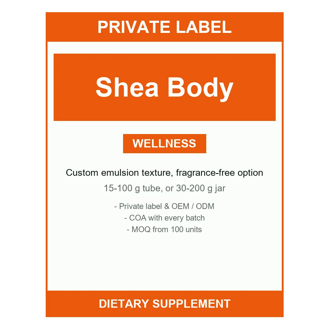 Shea Body Butter — label design detail