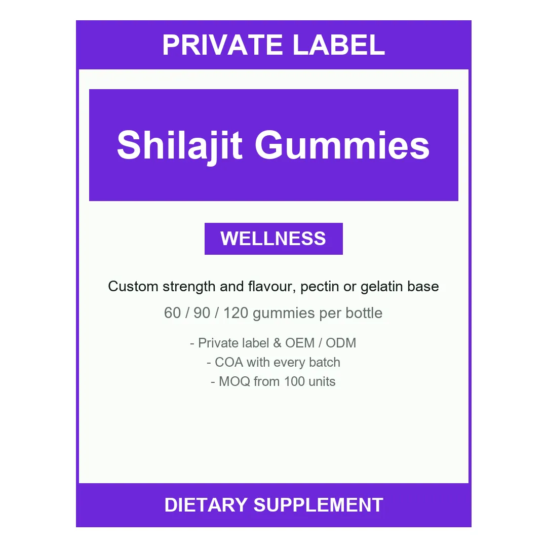 Shilajit Gummies — label design detail