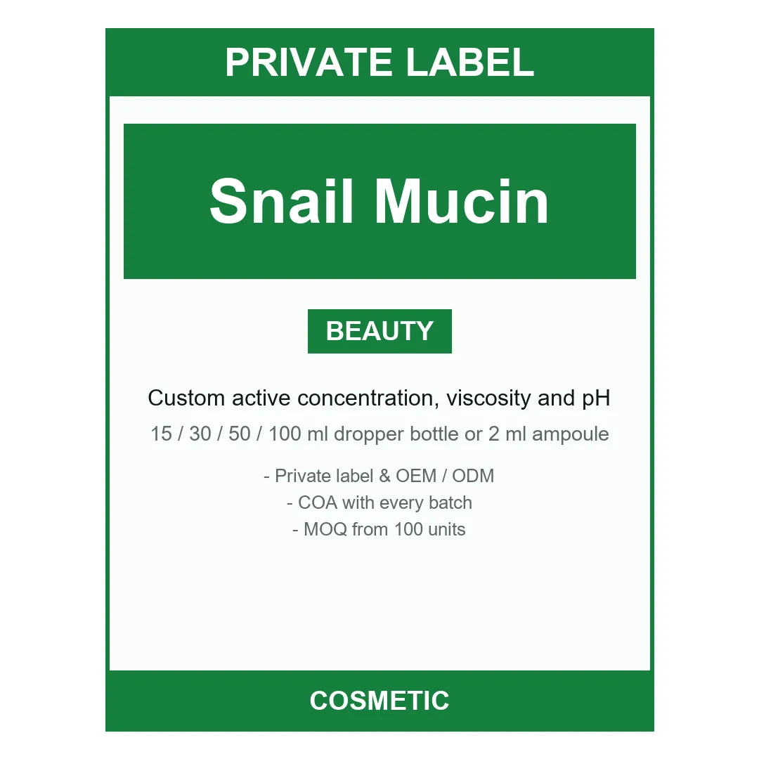 Snail Mucin Serum — label design detail