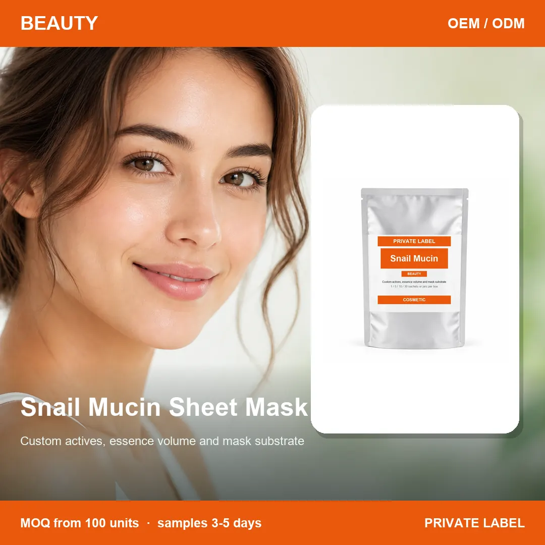 Snail Mucin Sheet Mask — private-label supplement, lifestyle scene