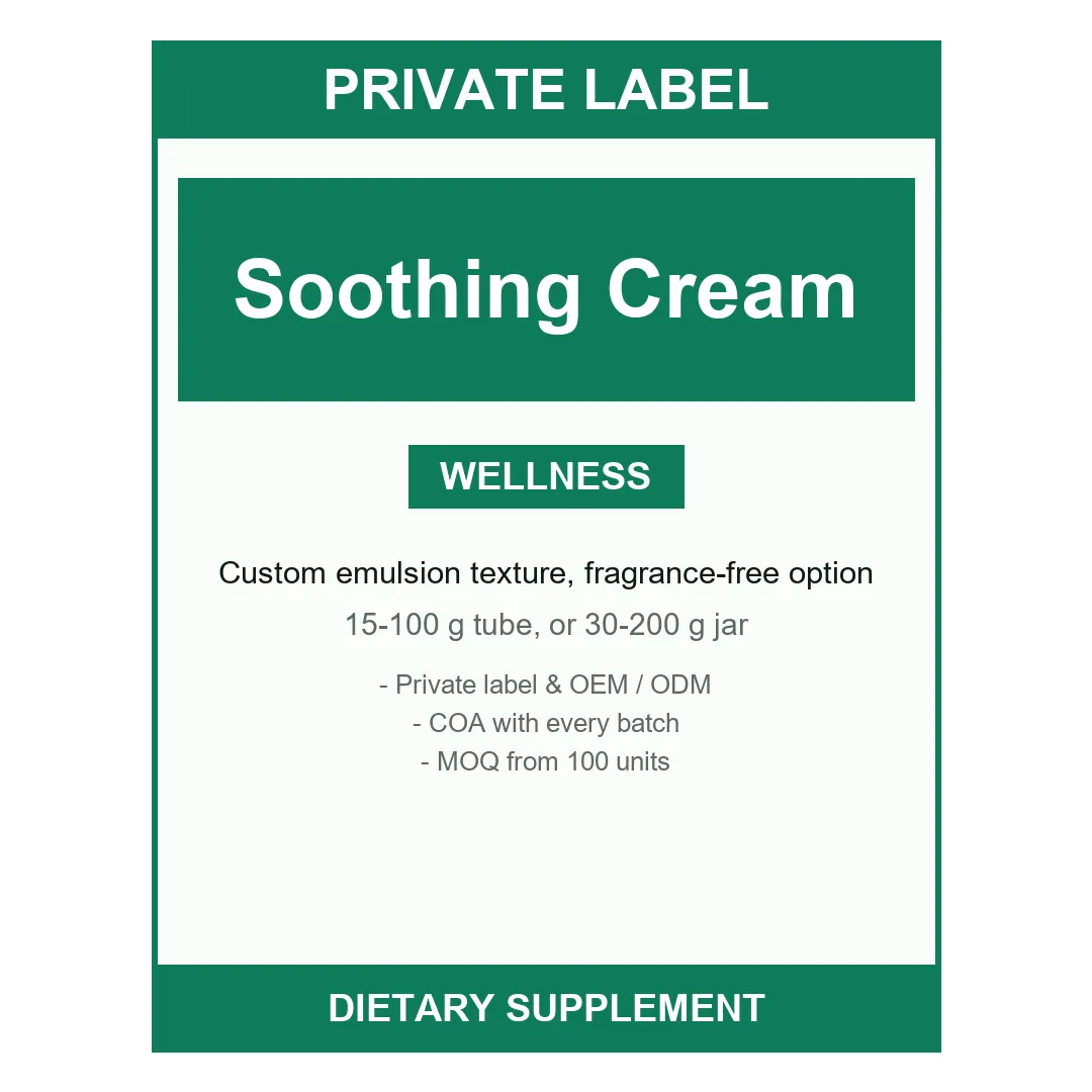 Soothing Cream — label design detail