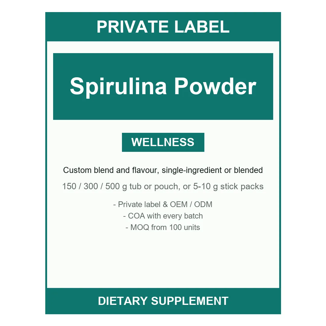Spirulina Powder — label design detail