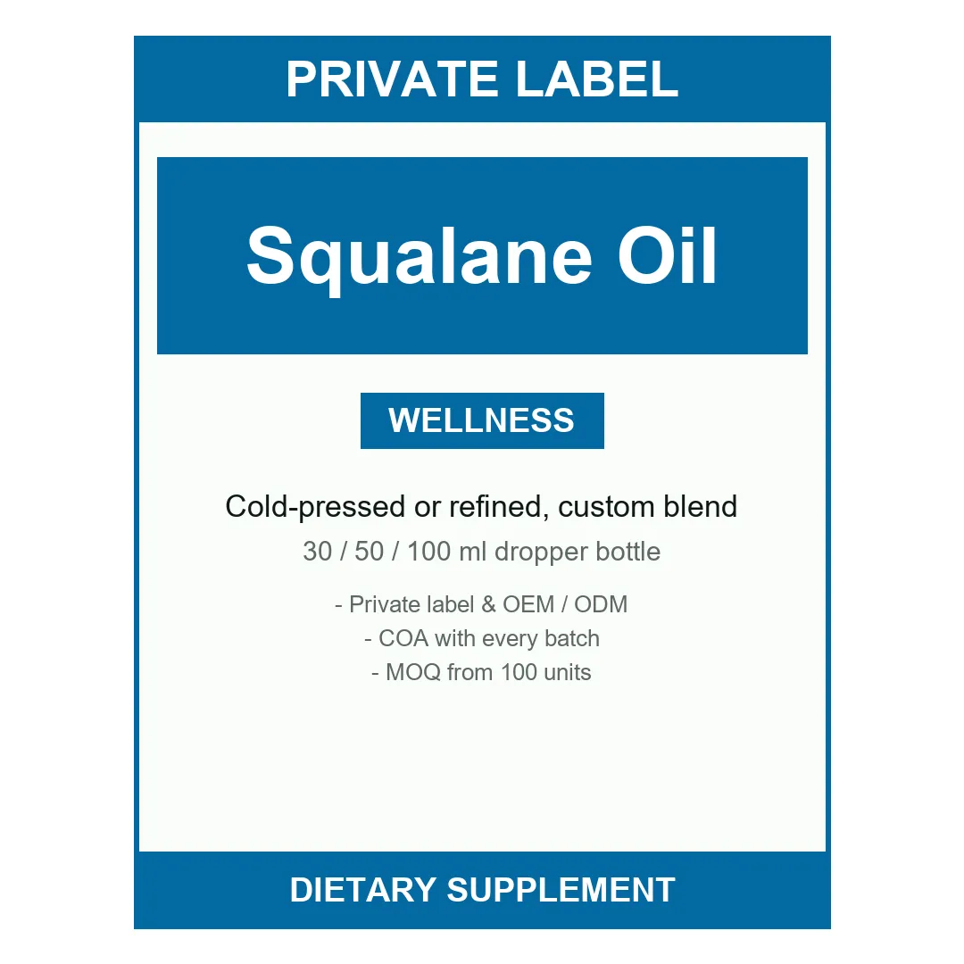 Squalane Oil — label design detail