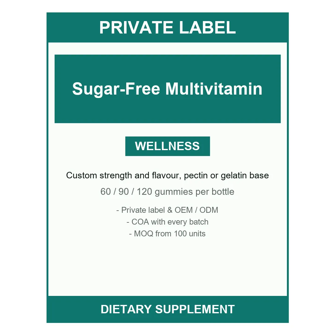 Sugar-Free Multivitamin Gummies — label design detail