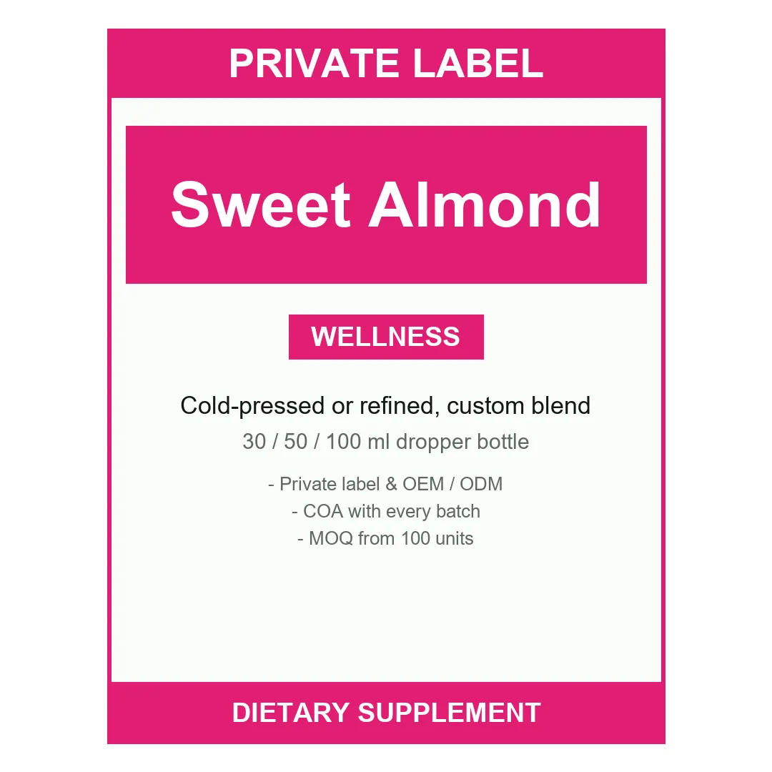 Sweet Almond Oil — label design detail