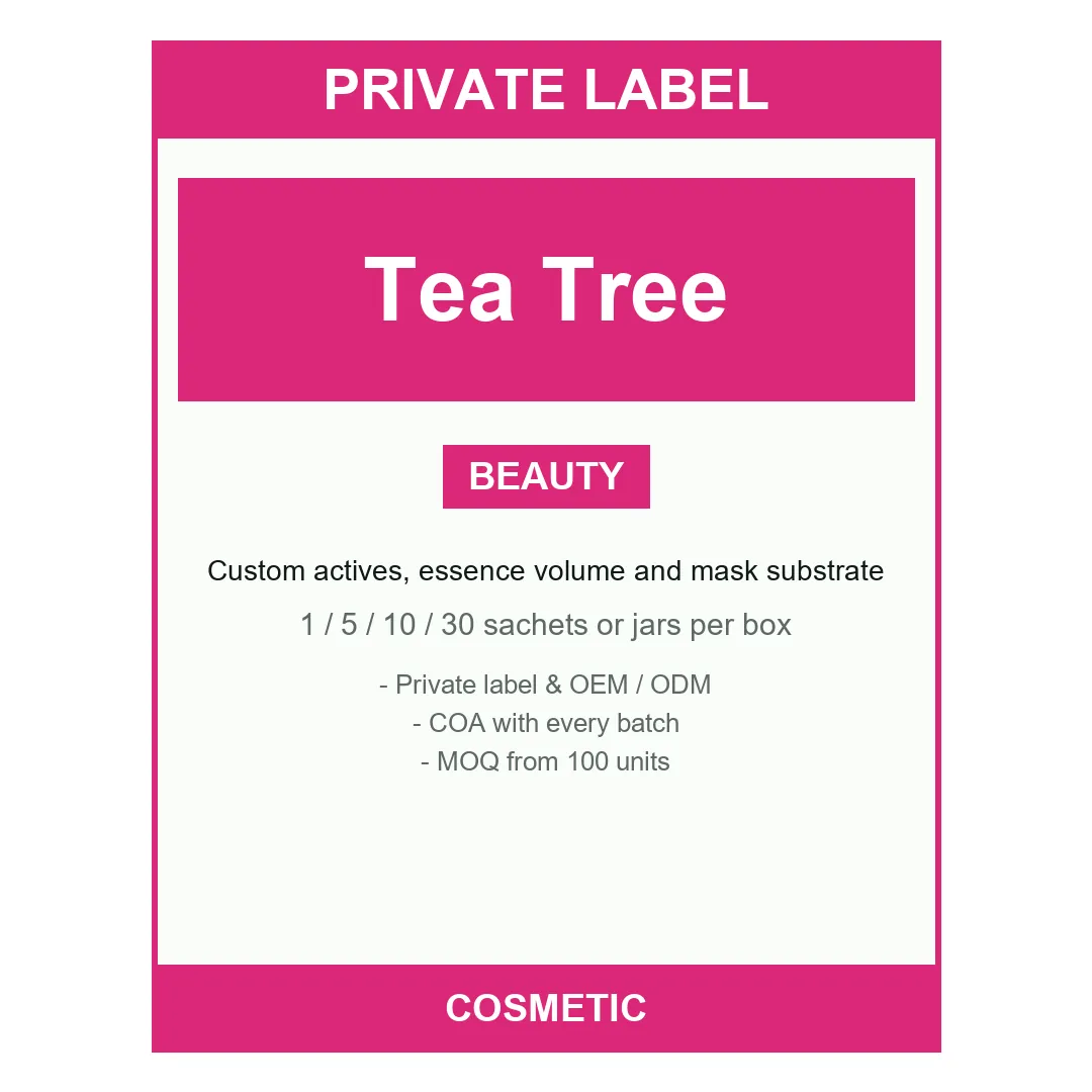 Tea Tree Clay Mask — label design detail