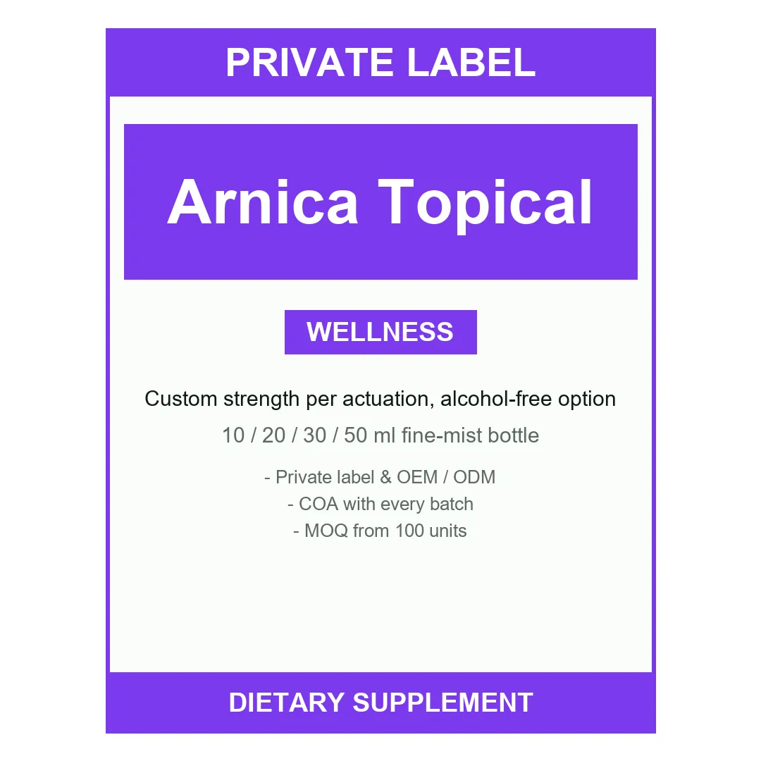 Arnica Topical Spray — label design detail
