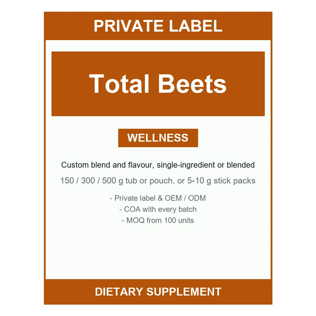 Total Beets Heart Blend Powder — label design detail