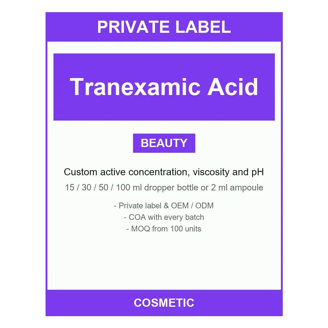 Tranexamic Acid Serum — label design detail