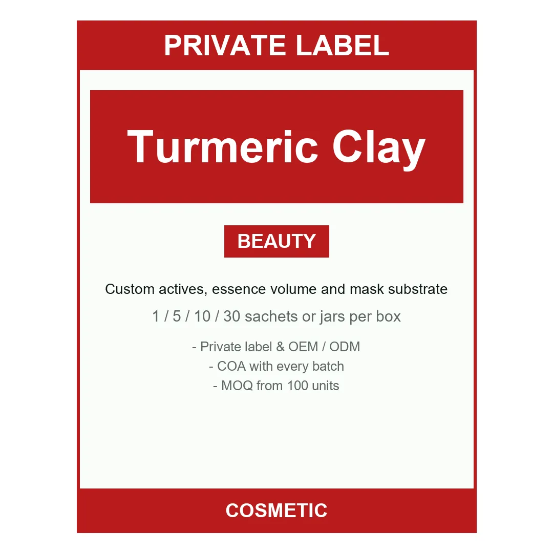 Turmeric Clay Mask — label design detail