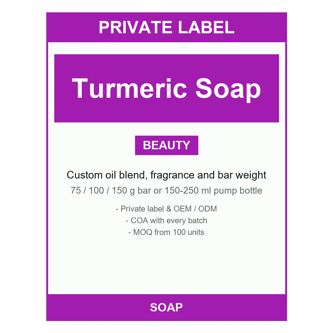 Turmeric Soap Bar — label design detail