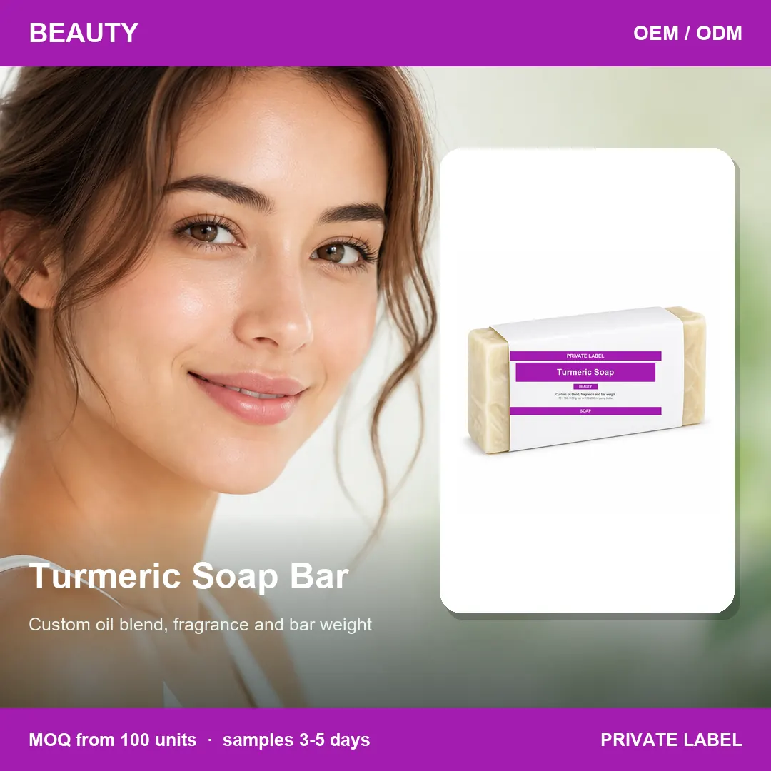 Turmeric Soap Bar — private-label supplement, lifestyle scene