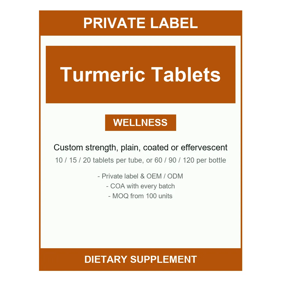 Turmeric Tablets — label design detail
