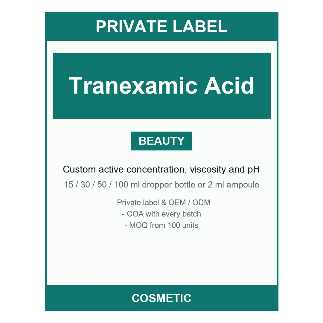 Tranexamic Acid & Niacinamide Serum — label design detail
