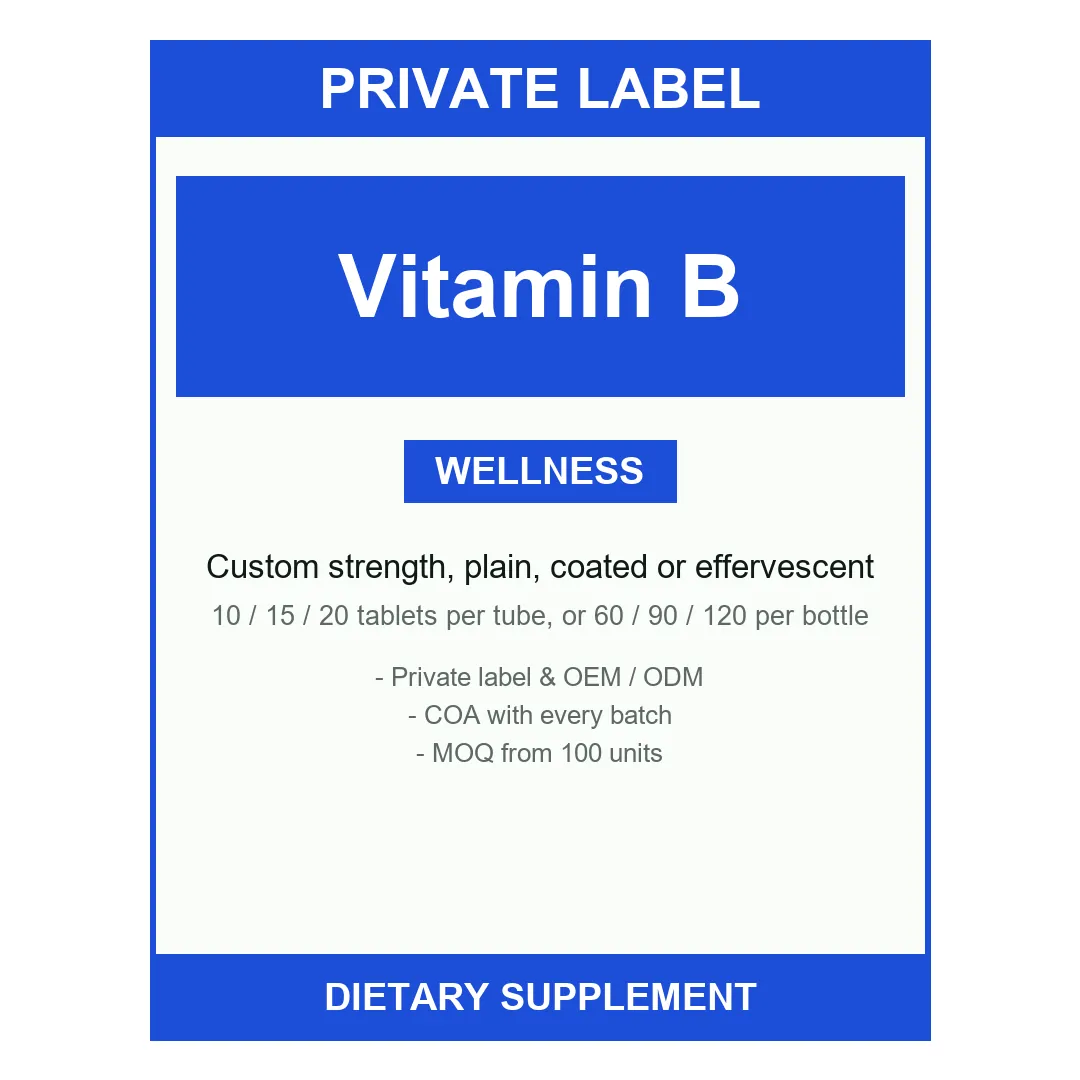 Vitamin B Complex Tablets — label design detail