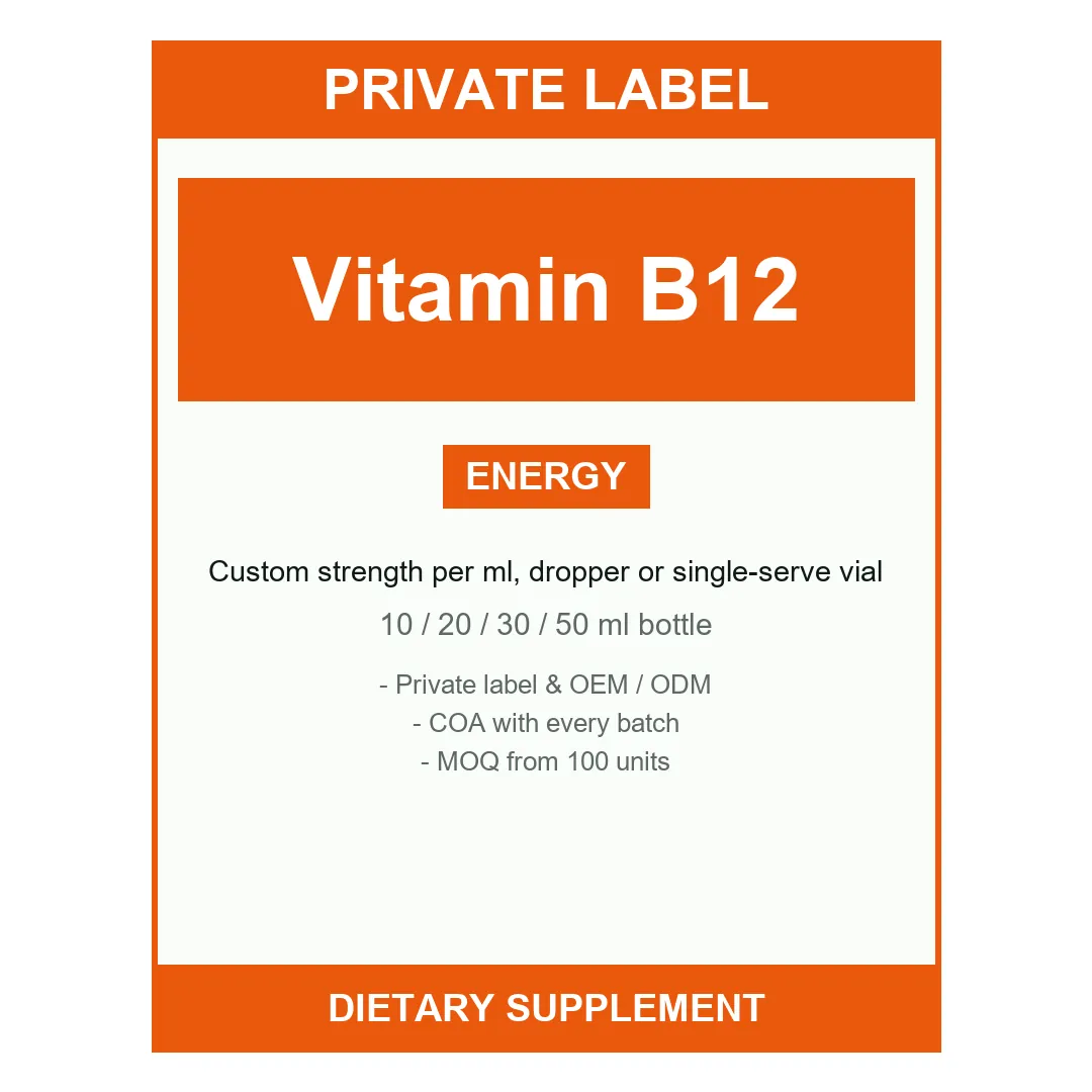 Vitamin B12 Liquid Drops — label design detail