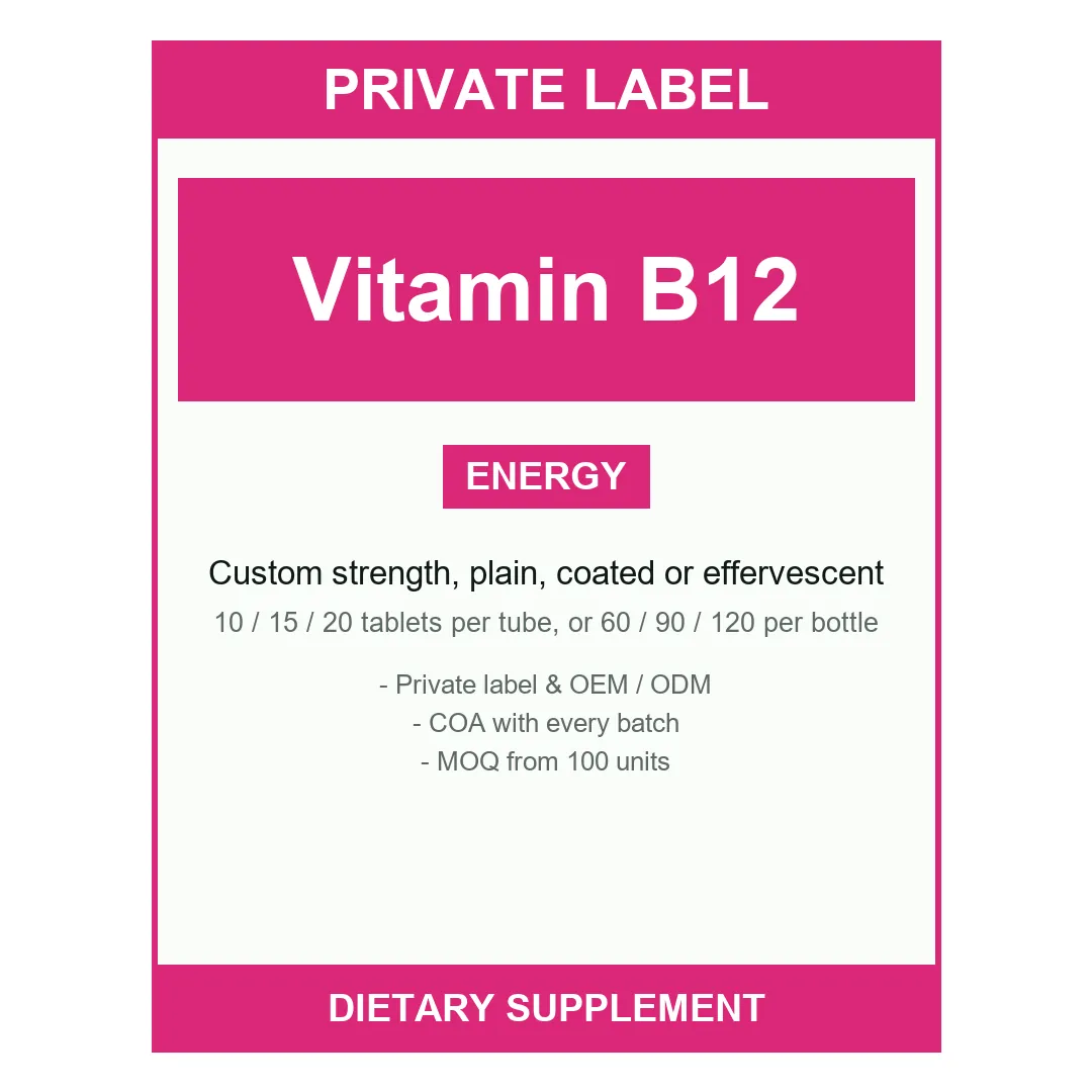 Vitamin B12 Tablets — label design detail