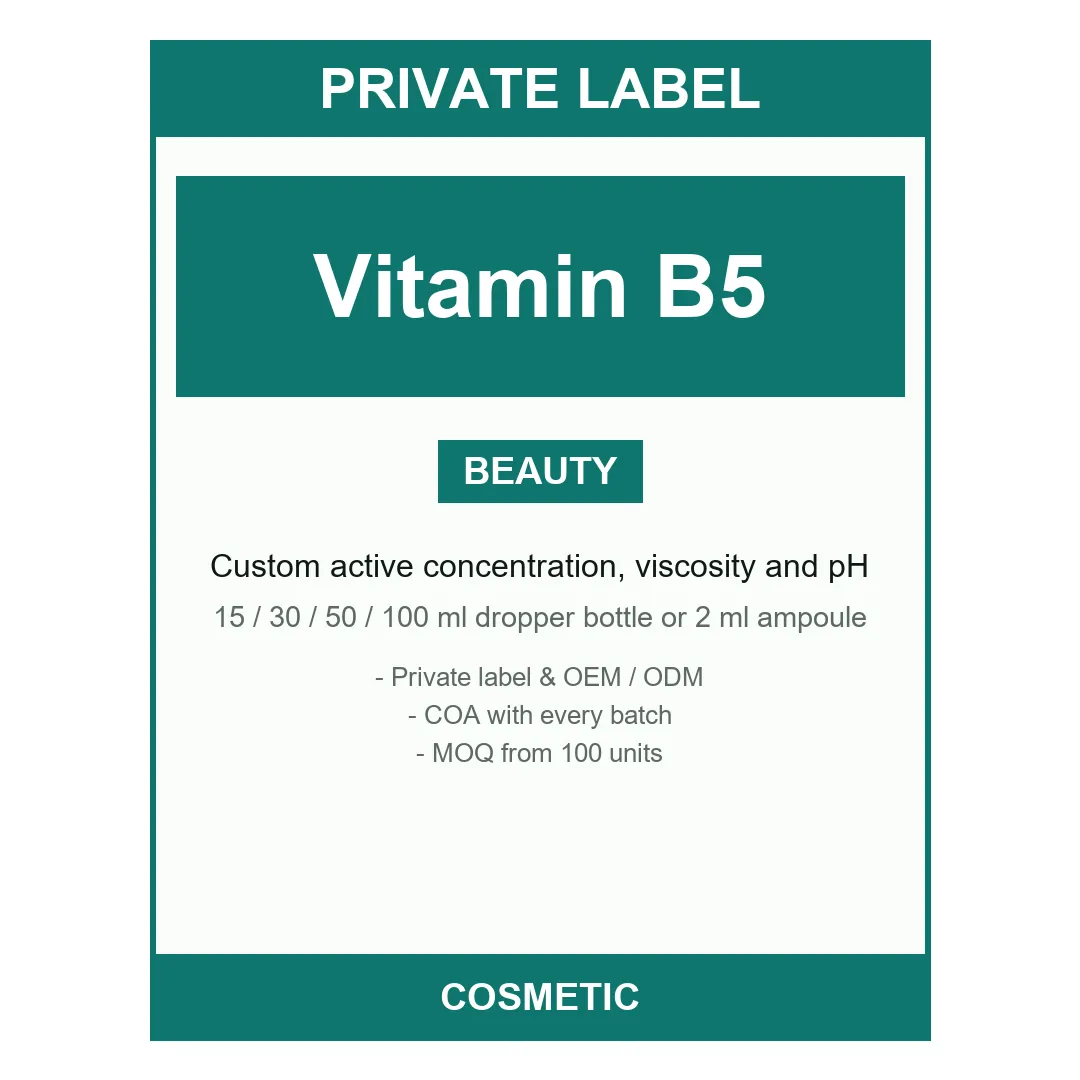 Vitamin B5 Serum — label design detail