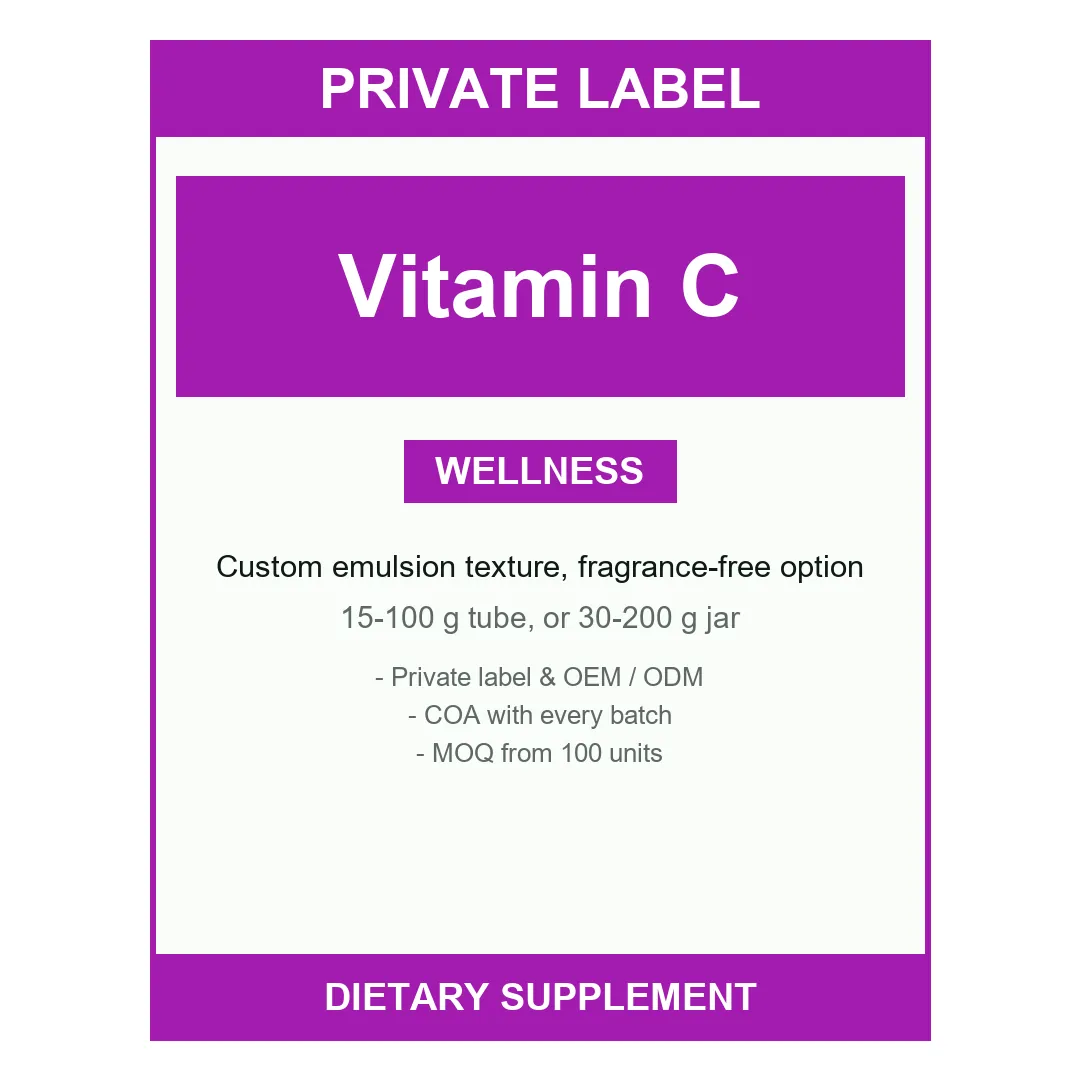 Vitamin C Cream — label design detail