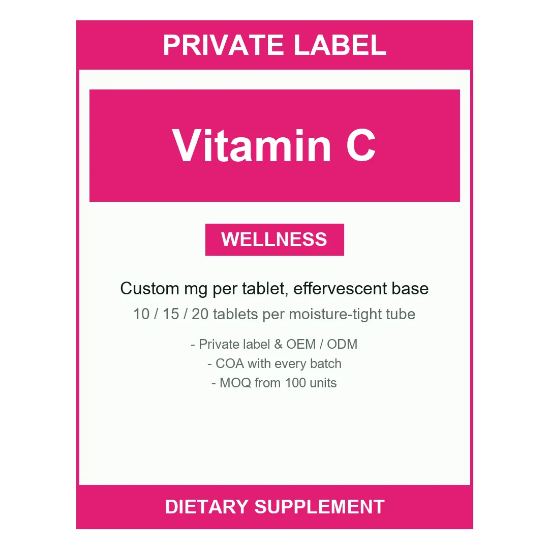 Vitamin C Effervescent Tablets — label design detail