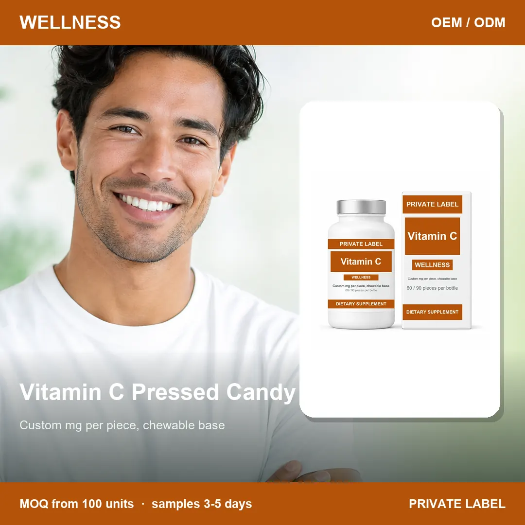 Vitamin C Pressed Candy — private-label supplement, lifestyle scene