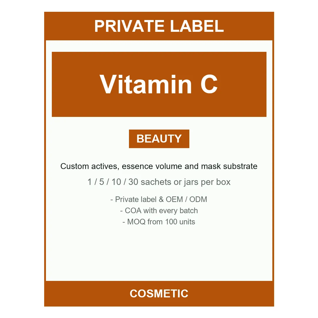Vitamin C Brightening Sheet Mask — label design detail