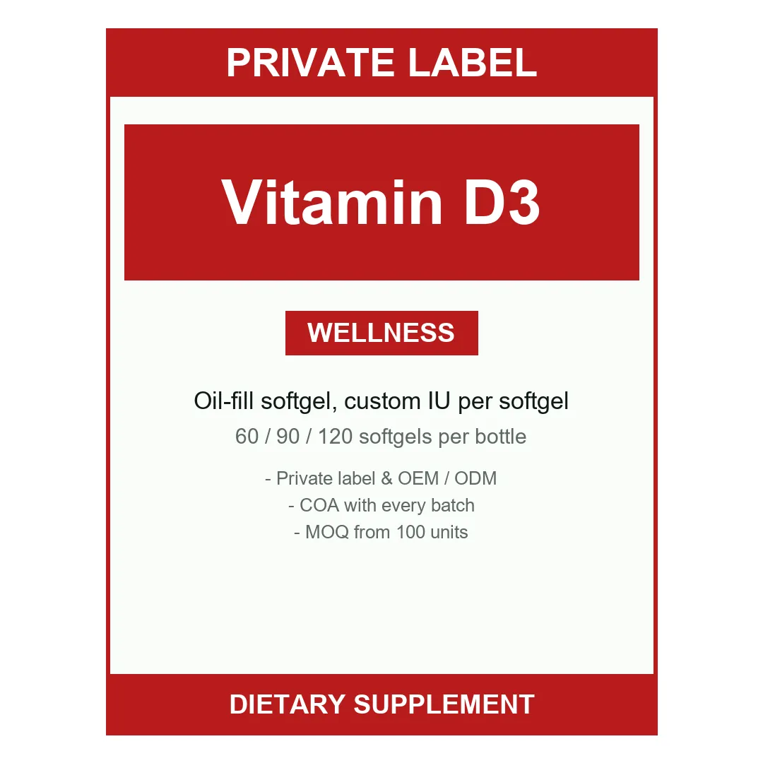 Vitamin D3 + K2 Softgels — label design detail