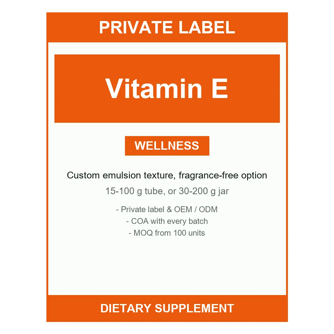 Vitamin E Cream — label design detail