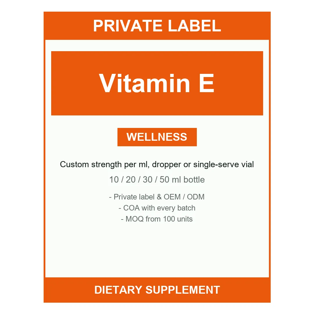 Vitamin E Liquid Drops — label design detail
