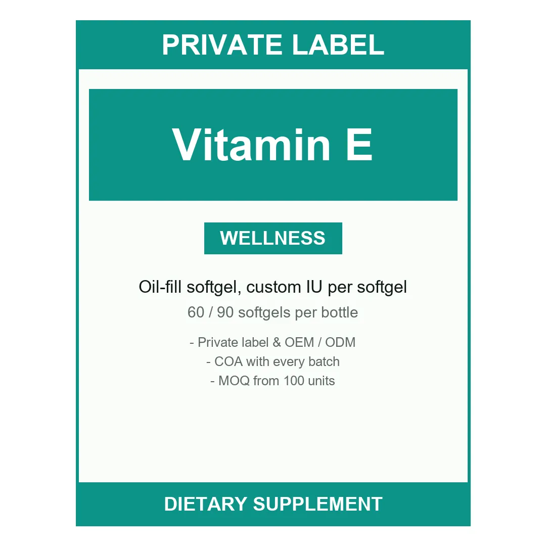 Vitamin E Softgels — label design detail