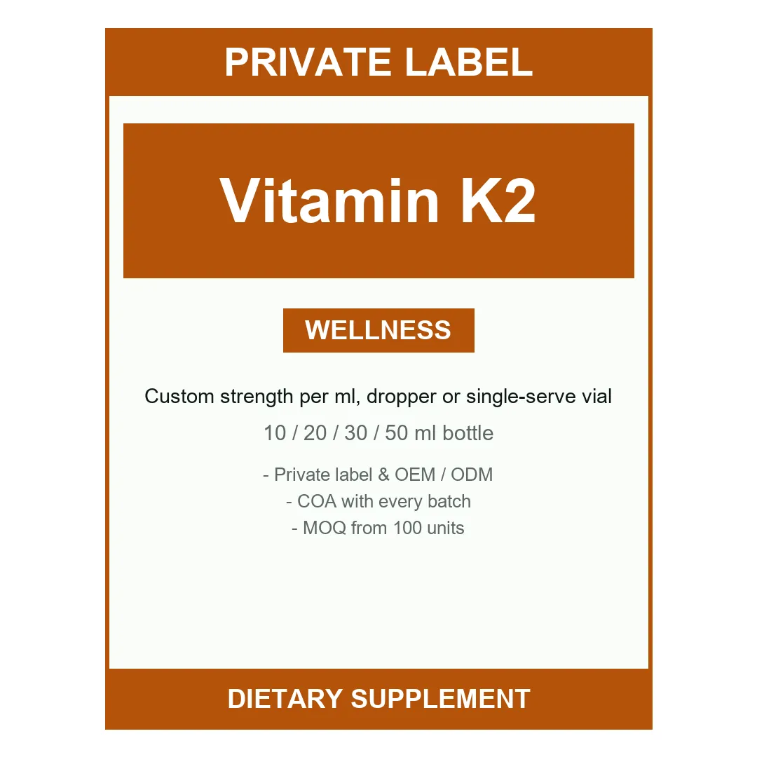 Vitamin K2 Liquid Drops — label design detail