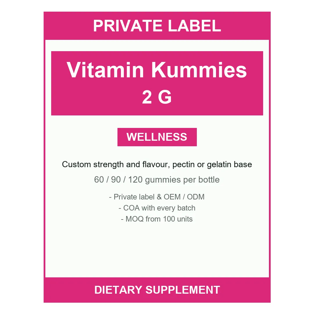 Vitamin K2 Gummies — label design detail