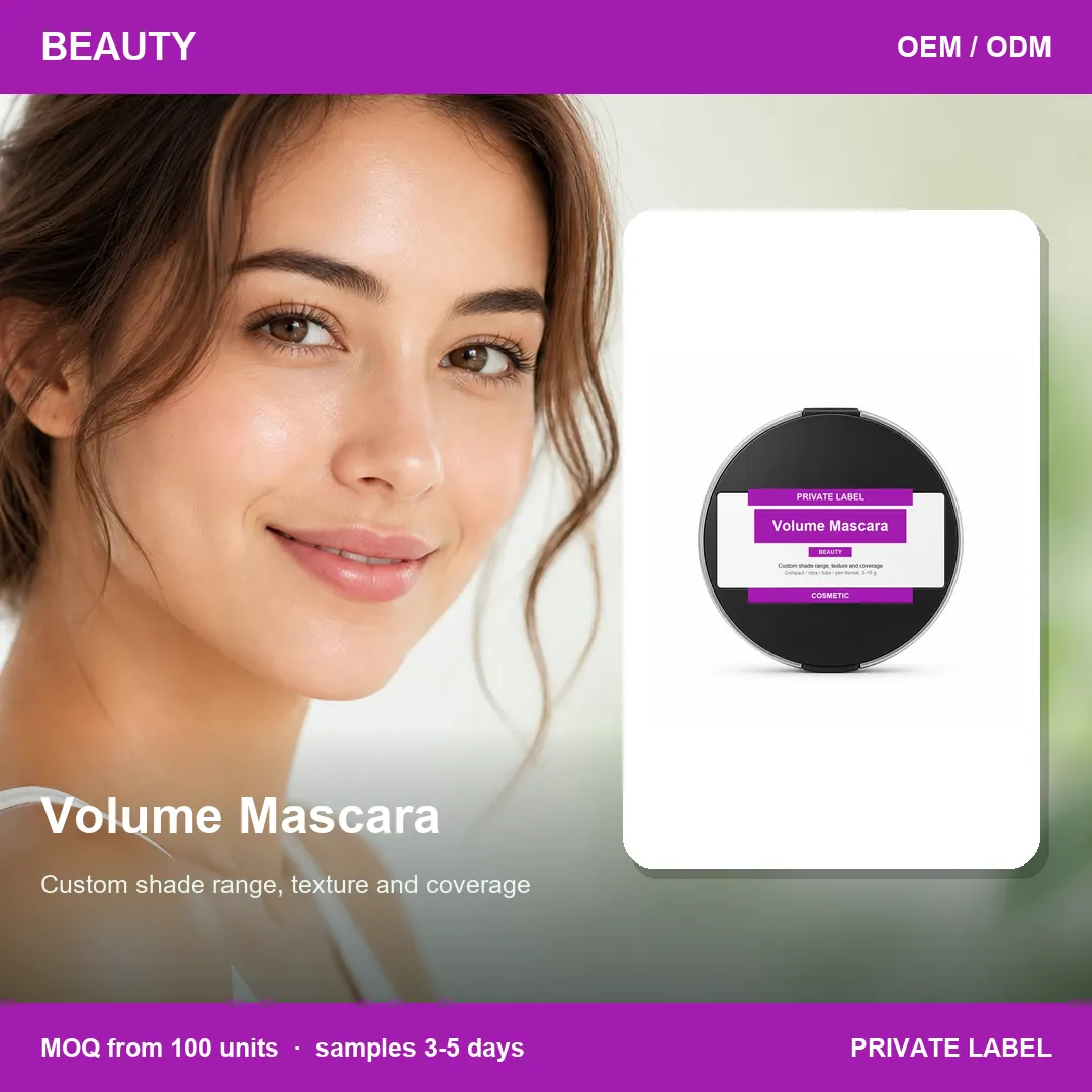Volume Mascara — private-label supplement, lifestyle scene