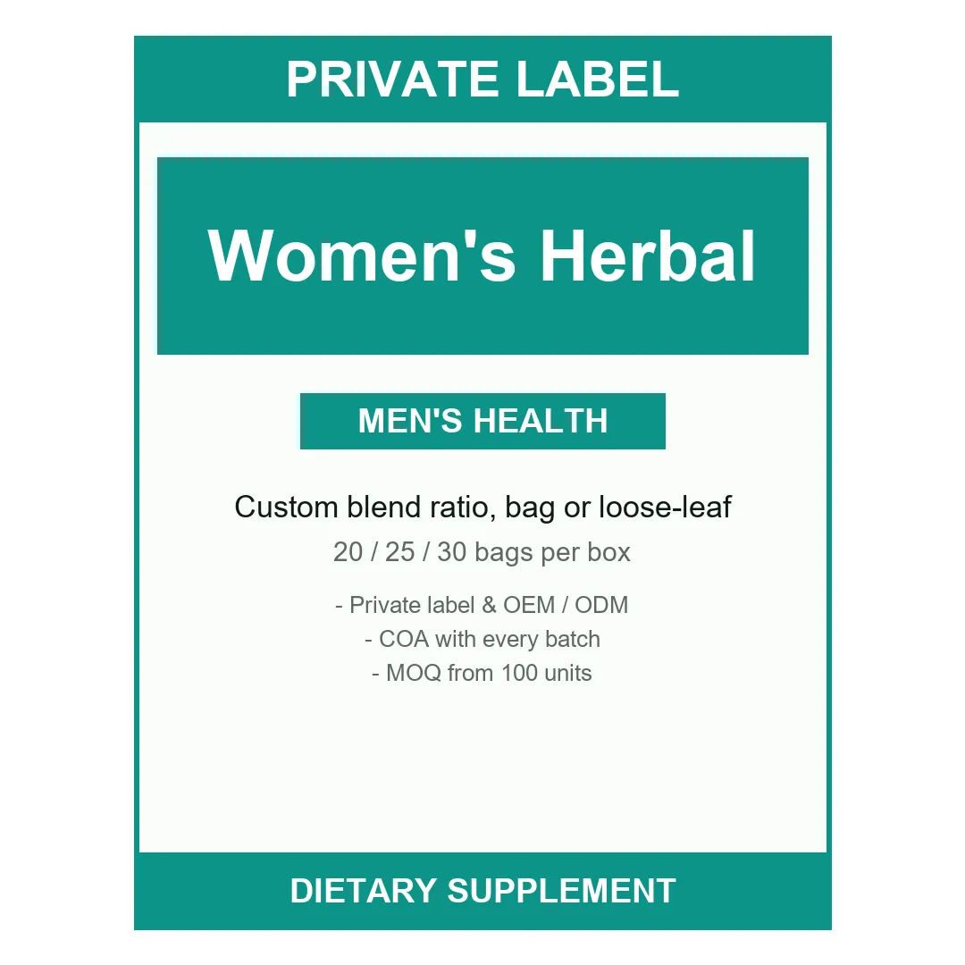 Women's Herbal Formula Tea — label design detail