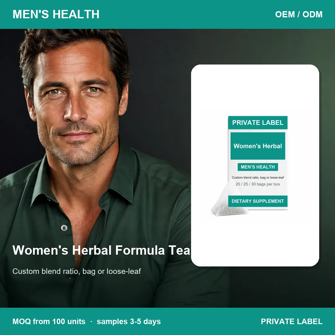 Women's Herbal Formula Tea — private-label supplement, lifestyle scene