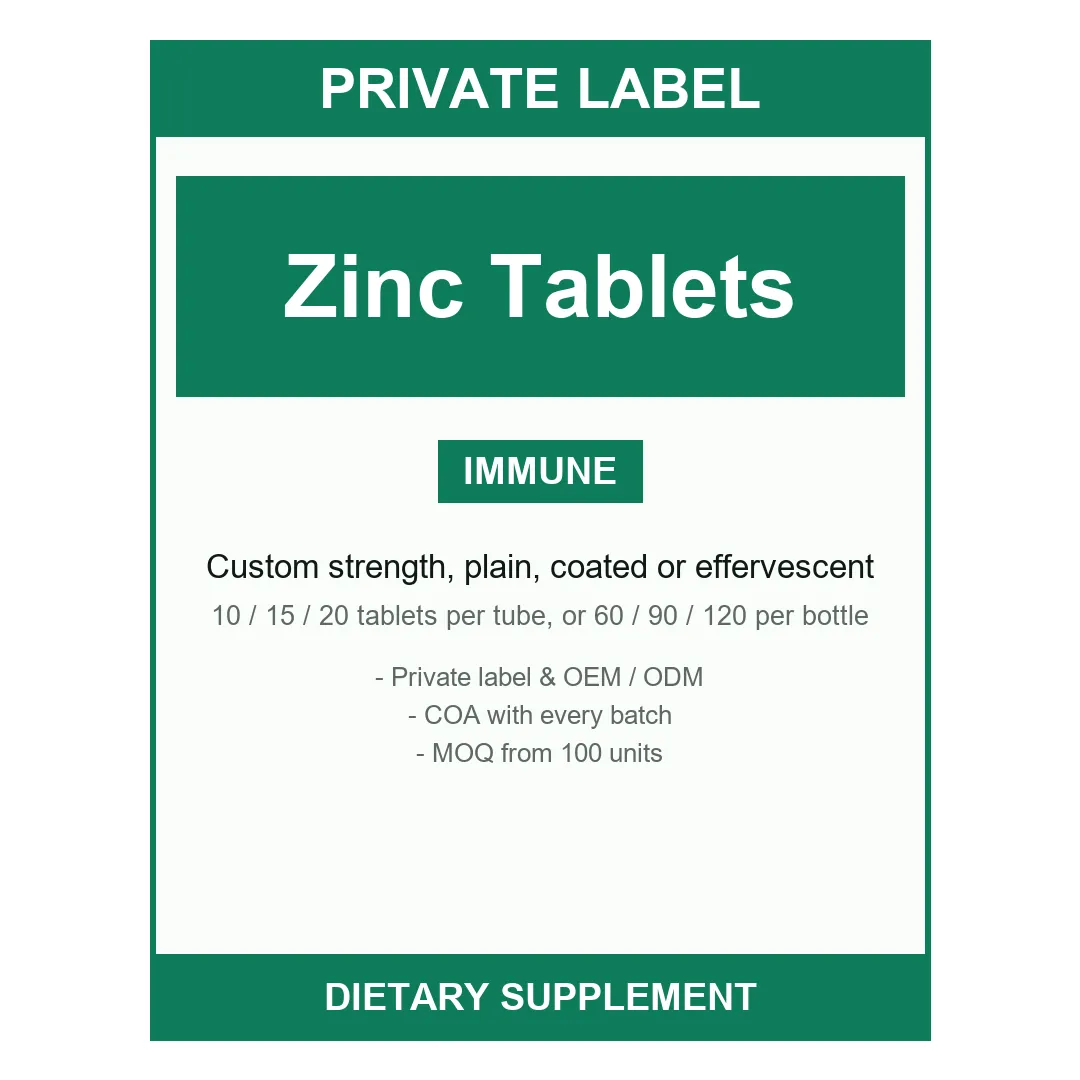 Zinc Tablets — label design detail